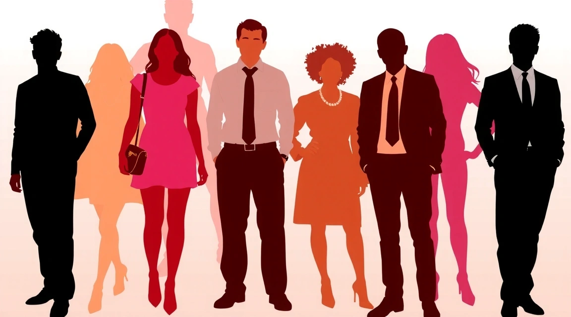 Oameni cu siluete diverse, simbolizând individualitatea și personalizarea în sănătate